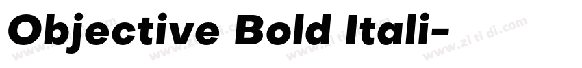 Objective Bold Itali字体转换